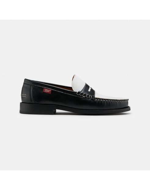 Mocassins Braga noir/blanc