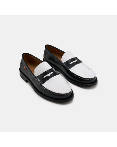 Mocassins Braga noir/blanc