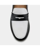 Mocassins Braga noir/blanc