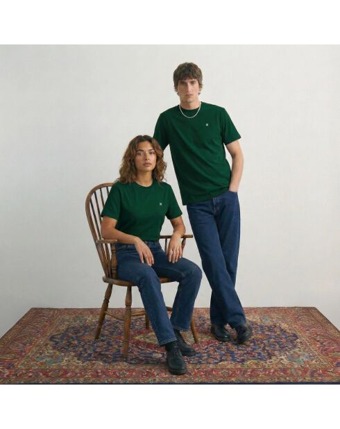 T-shirt en coton Textile vert forêt