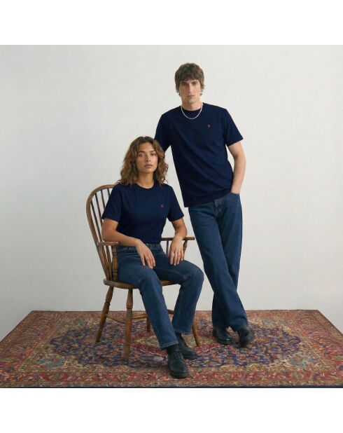 T-shirt en coton Textile marine