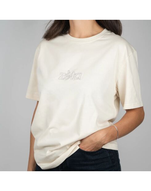 T-shirt en coton Textile sable