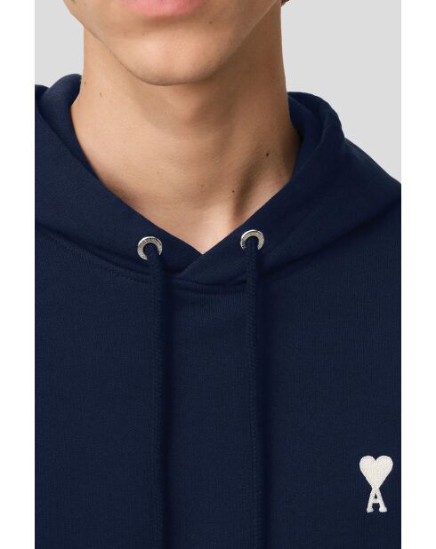 Hoodie en coton Ami de Cœur bleu blanc