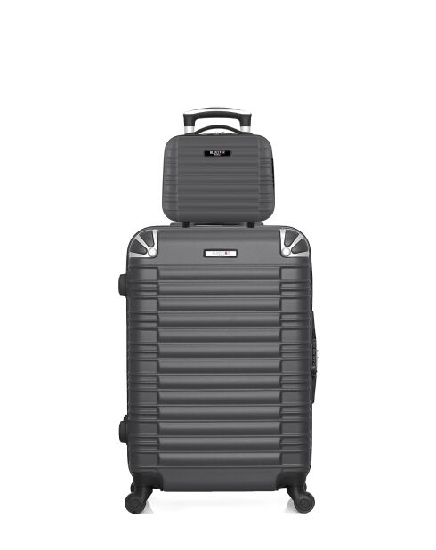 Lot Valise & Vanity M/K Lima 65cm/23cm gris foncé