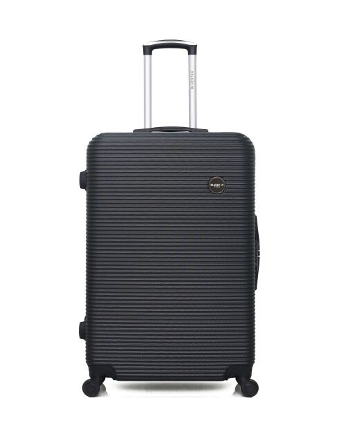 Set mit 2 großen und schwarzen Koffern von L/M London, 75 cm/65 cm