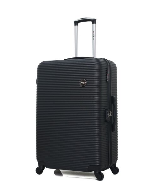 Set mit 2 großen und schwarzen Koffern von L/M London, 75 cm/65 cm