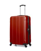 Lot de 4 valises L/M/S/K Napoli-C 75cm/65cm/55cm/23cm rouges