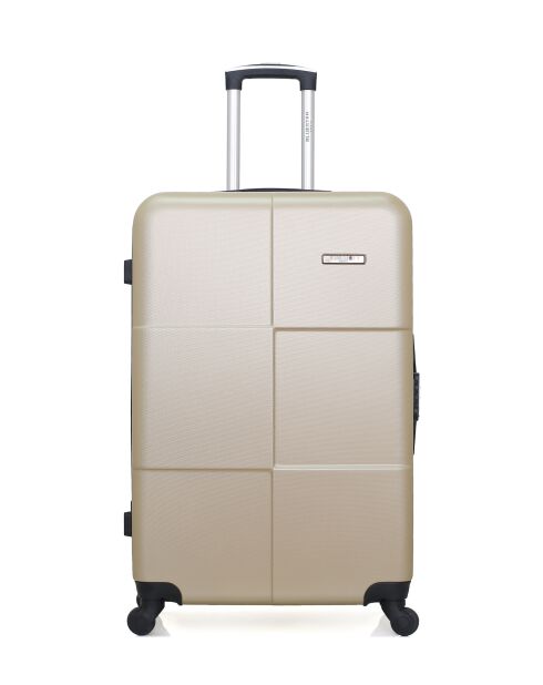 Set van 2 grote en weekendkoffers L/M Miami 75cm/65cm beige