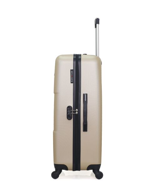 Set van 2 grote en weekendkoffers L/M Miami 75cm/65cm beige