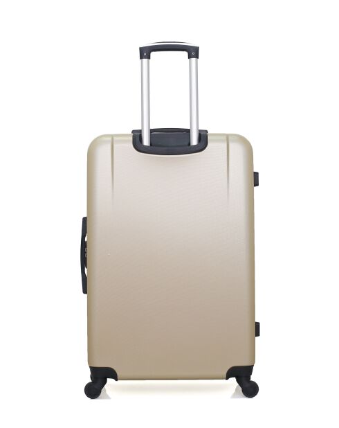 Set van 2 grote en weekendkoffers L/M Miami 75cm/65cm beige