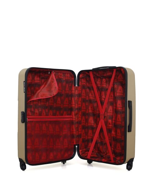 Set van 2 grote en weekendkoffers L/M Miami 75cm/65cm beige