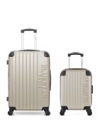 Set van 2 M/XXS Bucharest 65cm/46cm beige weekend- en hutkoffers