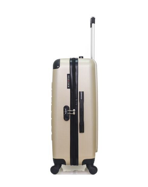 Set von 2 M/XXS Bucharest 65cm/46cm beigefarbenen Wochenend- und Kabinenkoffern