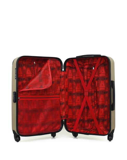 Set von 2 M/XXS Bucharest 65cm/46cm beigefarbenen Wochenend- und Kabinenkoffern