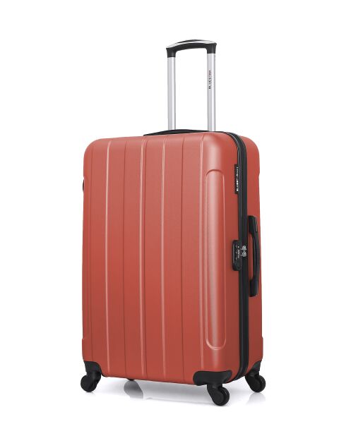 Set mit 4 Koffern L/M/S/K Napoli-C 75cm/65cm/55cm/23cm korallenrot