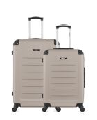 Set van 2 grote en weekendkoffers L/M Opera 75cm/65cm beige