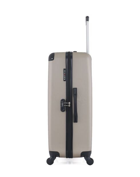 Set van 2 grote en weekendkoffers L/M Opera 75cm/65cm beige
