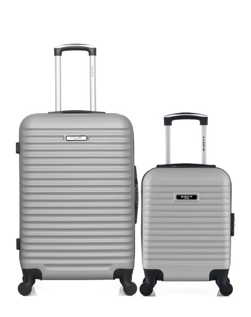 Lot de 2 valises Weekend et Cabine M/XXS Brazilia 65cm/46cm grises