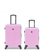 Set van 2 M/S Gaite 66,5 cm/56,5 cm roze weekend- en cabinekoffers
