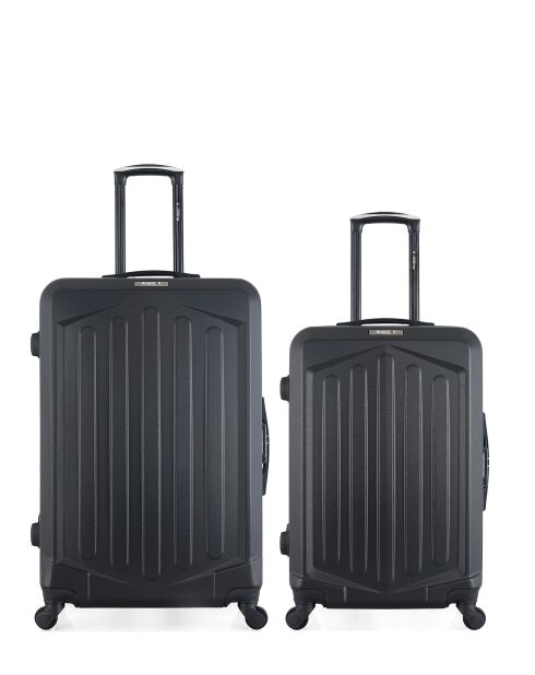 Set aus 2 großen und Wochenendkoffern L/M Hagen 75cm/65cm schwarz