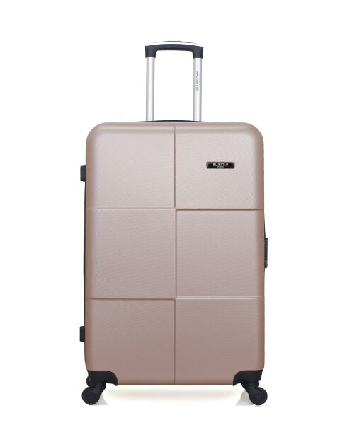 Set mit 2 großen Koffern und Wochenendkoffern L/M Miami 75cm/65cm rotgold