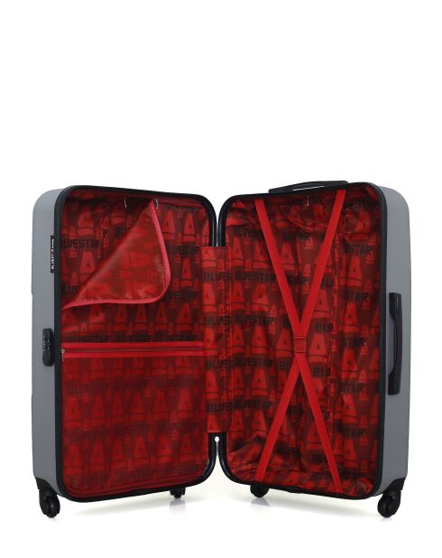Set van 2 grote koffers en cabine L/XXS Miami 75cm/46cm grijs