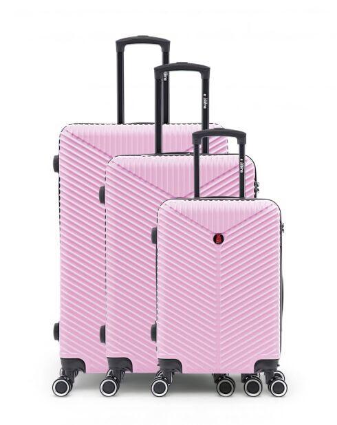 Set van 3 L/M/S Gaite 75 cm/66,5 cm/56,5 cm roze koffers