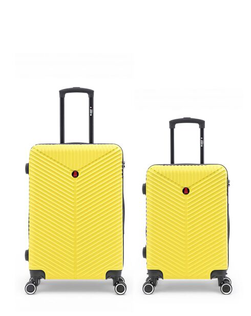 2er-Set M/S Gaite 66,5 cm/56,5 cm gelbe Wochenend- und Kabinenkoffer