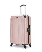 Lot de 2 valises Grand format et Weekend L/M Madrid 75cm/65cm rose doré