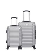Lot de 2 valises Weekend et Cabine M/S Lima 55cm/55cm grises