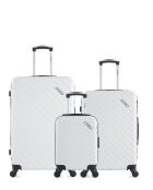 Set mit 3 großen Koffern, Wochenende und Kabine L/M/XXS Cite 75cm/46cm/65cm weiß