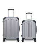 2er-Set M/S Madrid Wochenend- und Kabinenkoffer 65cm/55cm grau