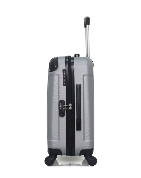 Lot de 2 valises Weekend et Cabine M/S Madrid 65cm/55cm grises