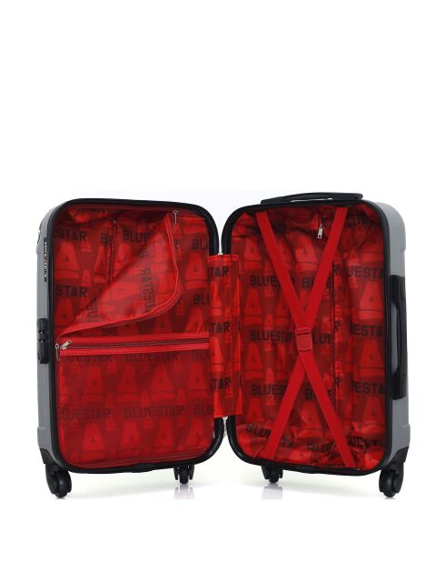 Lot de 2 valises Weekend et Cabine M/S Madrid 65cm/55cm grises