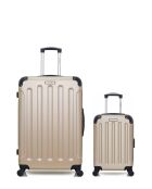 Set de 2 maletas grandes y cabina L/XXS Madrid 75 cm/46 cm beige