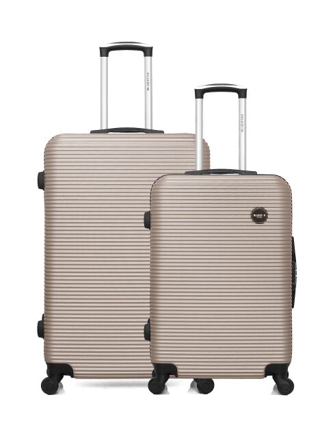 Set di 2 valigie grandi e Weekend L/M London 75 cm/65 cm beige