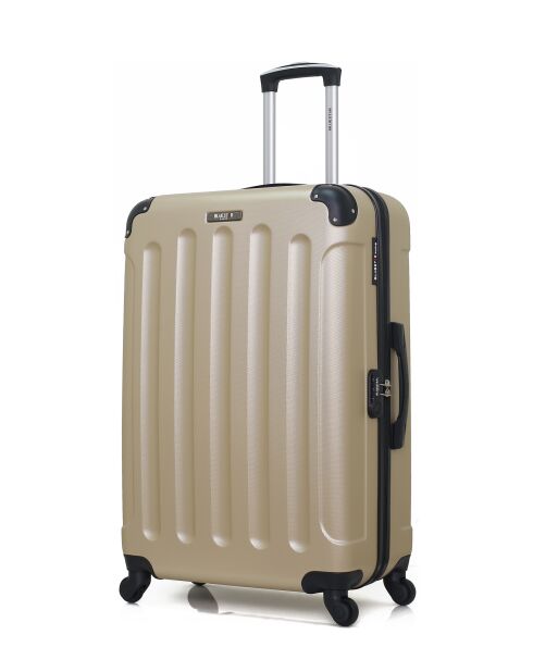 Set van 2 grote en weekendkoffers L/M Madrid 75 cm/65 cm beige