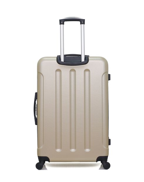 Set van 2 grote en weekendkoffers L/M Madrid 75 cm/65 cm beige