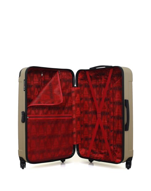 Set van 2 grote en weekendkoffers L/M Madrid 75 cm/65 cm beige