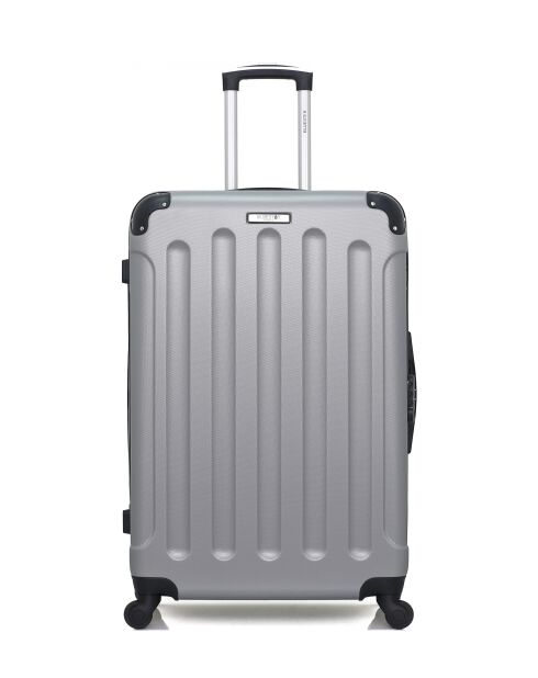 Lot de 2 valises Grand format et Weekend L/M Madrid 75cm/65cm grises