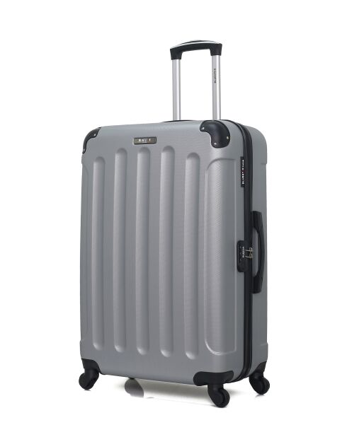 Lot de 2 valises Grand format et Weekend L/M Madrid 75cm/65cm grises