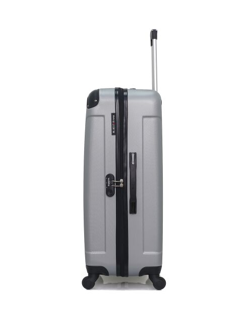 Lot de 2 valises Grand format et Weekend L/M Madrid 75cm/65cm grises