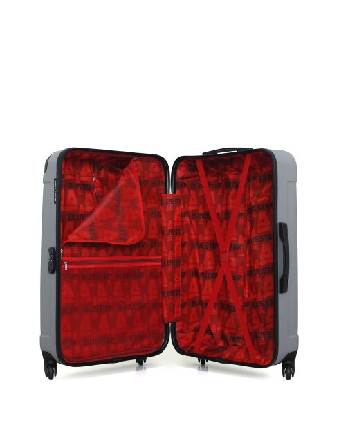 Lot de 2 valises Grand format et Weekend L/M Madrid 75cm/65cm grises