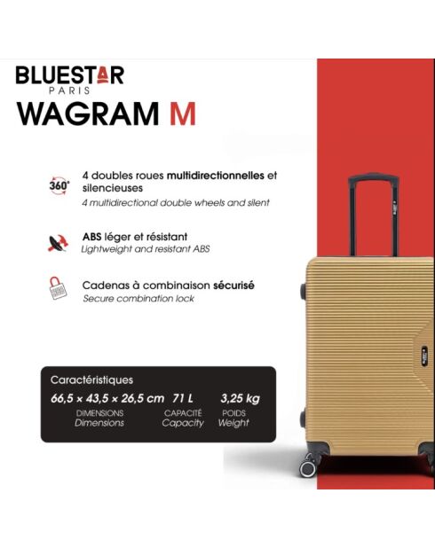 Valise Weekend Moyen Séjour Wagram 66,5 cm café