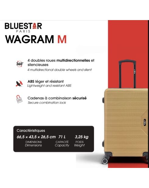 Valise Weekend Moyen Séjour Wagram 66,5 cm noire