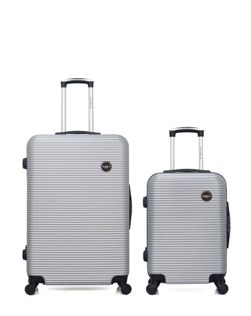 Set di 2 valigie grandi e cabina L/S London 75cm/55cm grigio