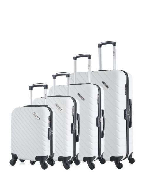 Set van 4 koffers „books Read me” L/M/S/XXS Cite-M 75 cm/65 cm/55 cm/46 cm wit L/M/S/XXS Cite-M