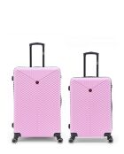 Set mit 2 großen Koffern und Wochenendkoffern L/M Gaite 75cm/66,5 cm rosa