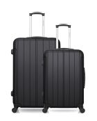Set mit 2 großen Koffern und Wochenendkoffern L/M Napoli 75cm/65cm schwarz