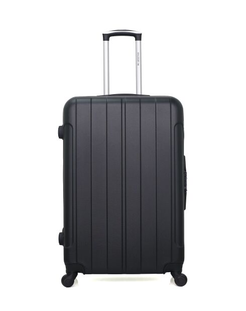 Set van 2 grote en weekendkoffers L/M Napoli 75cm/65cm zwart